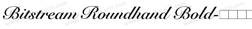 Bitstream Roundhand Bold字体转换